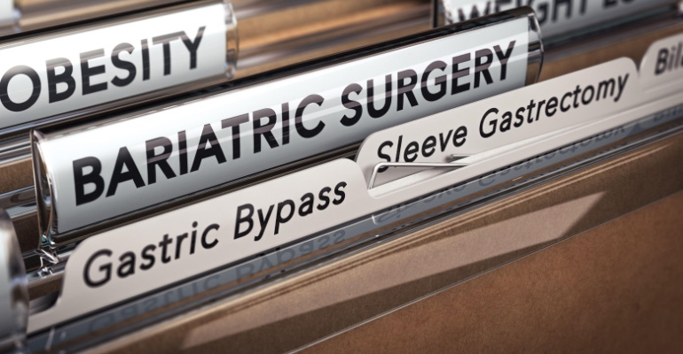 folders labeled "obesity" "bariatric surgery" and "gastric bypass" 
