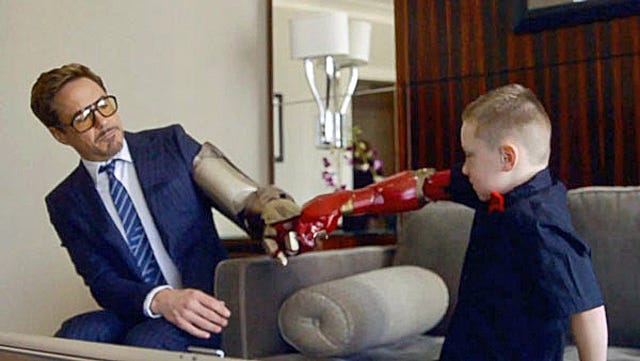 Robert Downey Jr. 3-D printed bionic arm