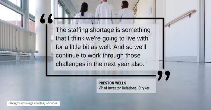 hospital staffing shortages, increased COVID-19 hospitalizations, impact medtech companies