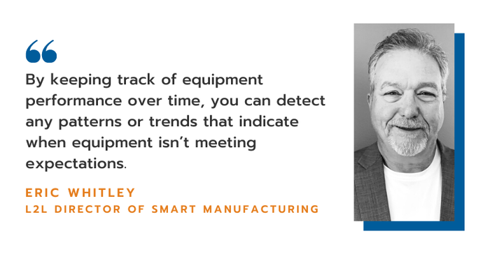 Manufacturing expert headshot and quote graphic about proactive equipment maintenance
