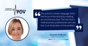 Pedersen POV graphic with headshot of Amanda Pedersen and pull quote from her weekly column.