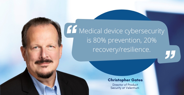 Christopher Gates, Velentium director of product security