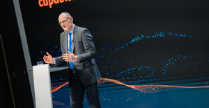 CEO Bernd Montag at the annual shareholders’ meeting 2023 of Siemens Healthineers.