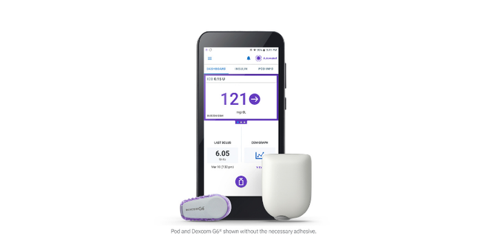 Omnipod 5 and Dexcom G6 CGM system for diabetes management