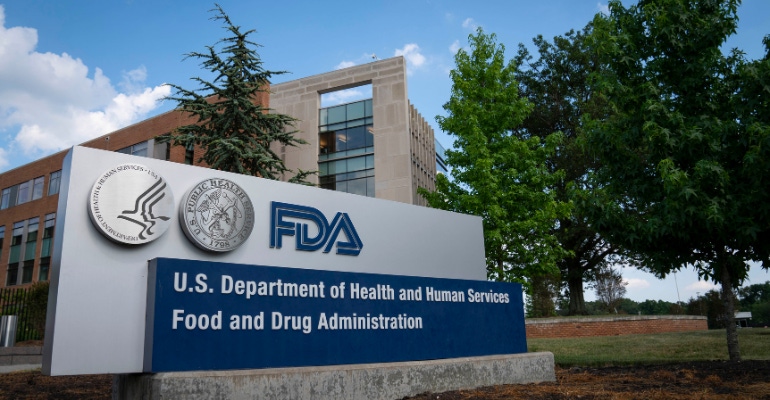U.S. FDA headquarters building and sign.