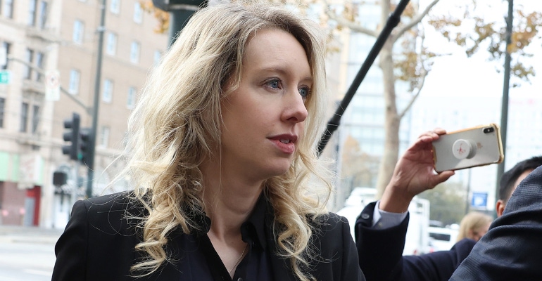 Former Theranos CEO Elizabeth Holmes on November 18, 2022 in San Jose, California. Holmes appeared in federal court for