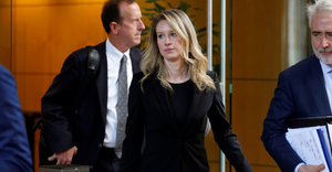 Theranos founder Elizabeth Holmes leaves after a hearing at a federal court in San Jose, California, U.S., July 17, 2019.