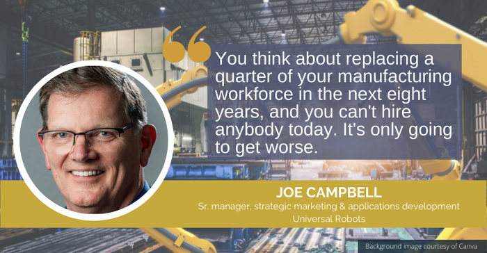 Joe Campbell, manufacturing expert, with a manufacturing plant pictured in the background.png