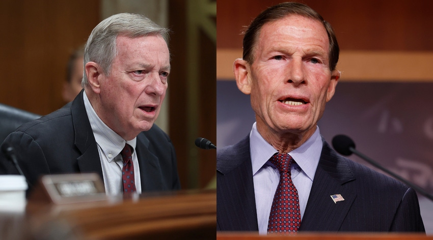 Senators Dick Durbin, D-Ill, and Richard Blumenthal, D-Conn