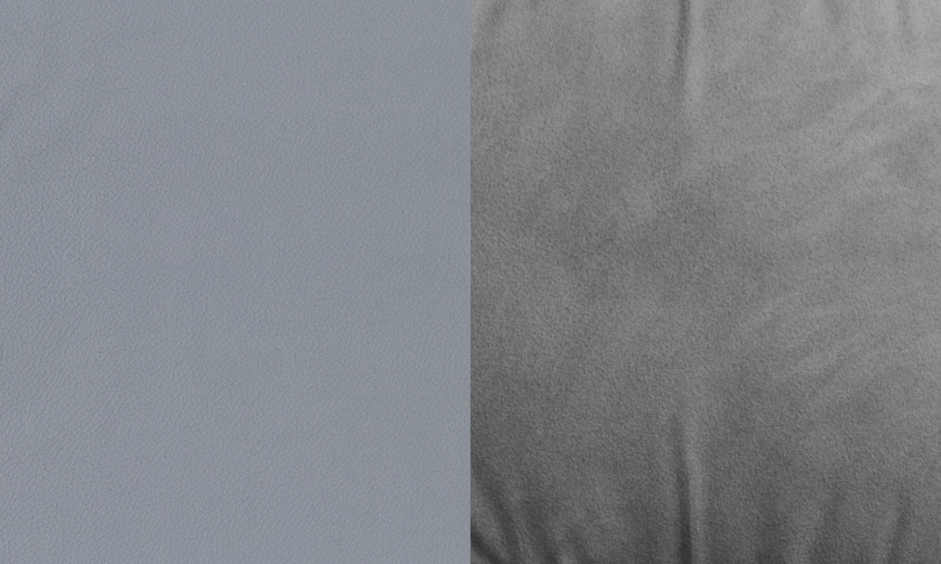 Confronto tra tessuti grigi: ecopelle e microfibra