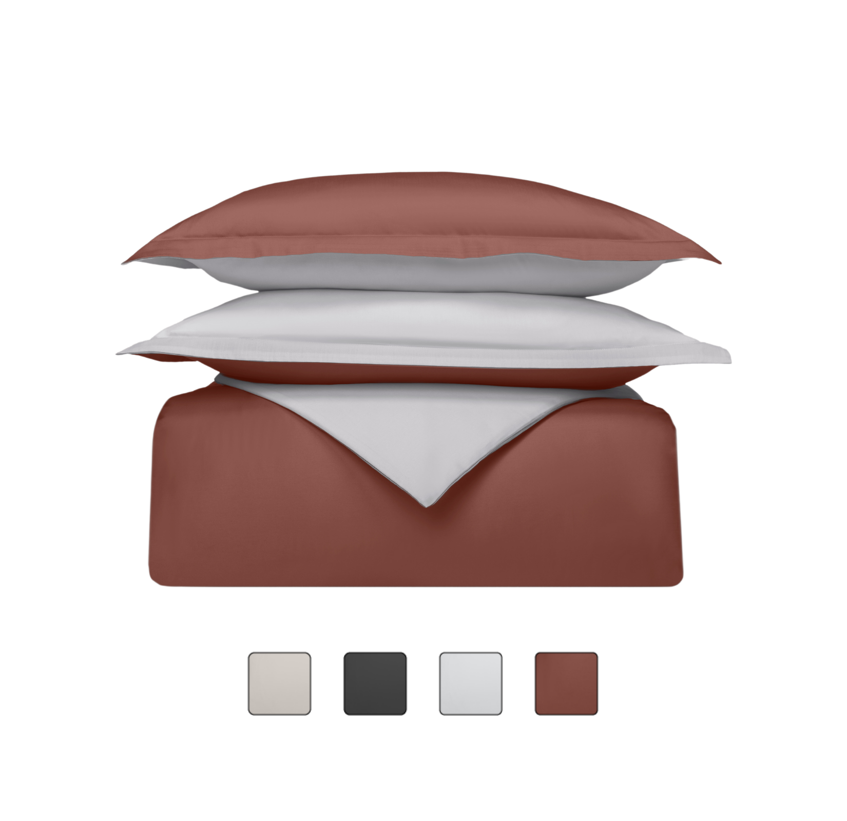 Emma Premium Bettwäsche Set in Terracota.