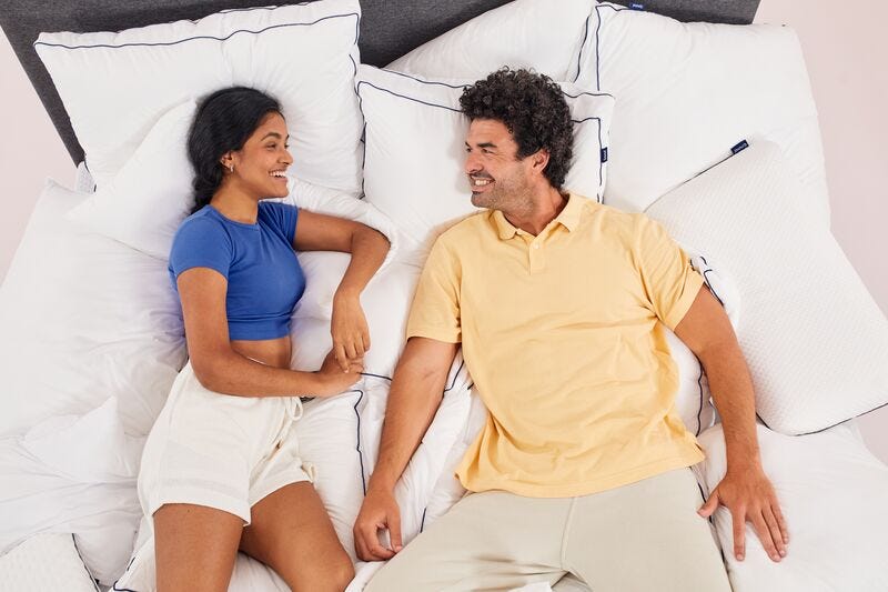 many pillows with couple
