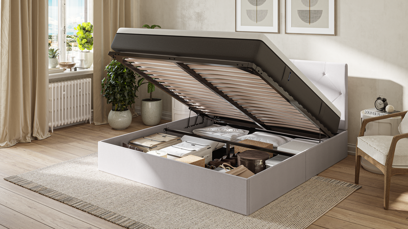lit coffre ouvert