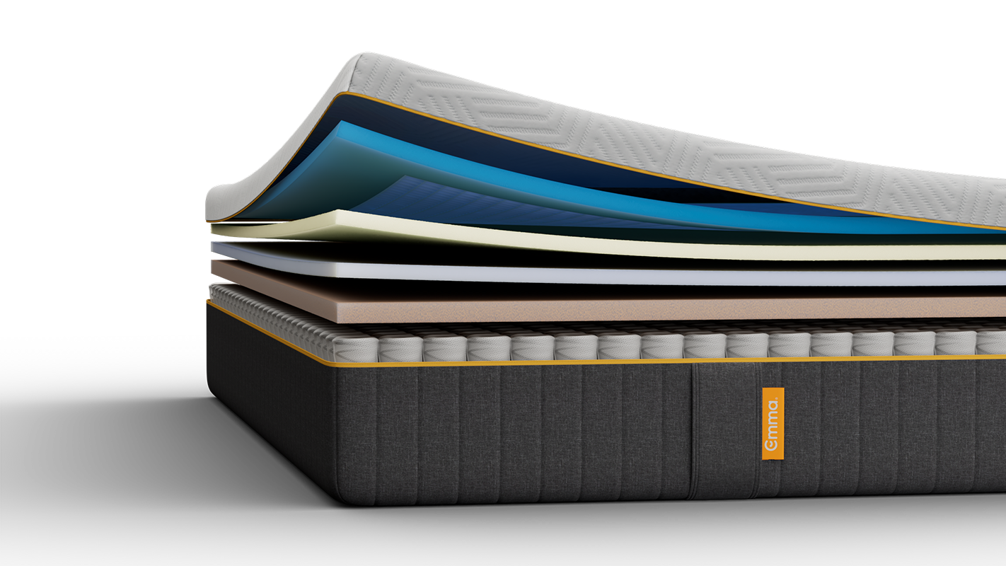 Emma Original Elite Mattress with seven exposed layers.