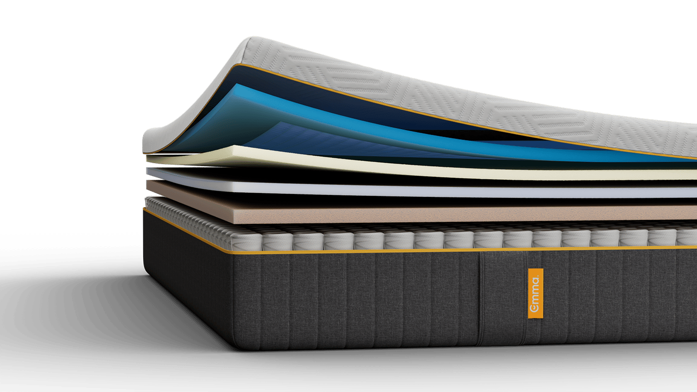 Emma Original Elite Mattress with seven exposed layers.