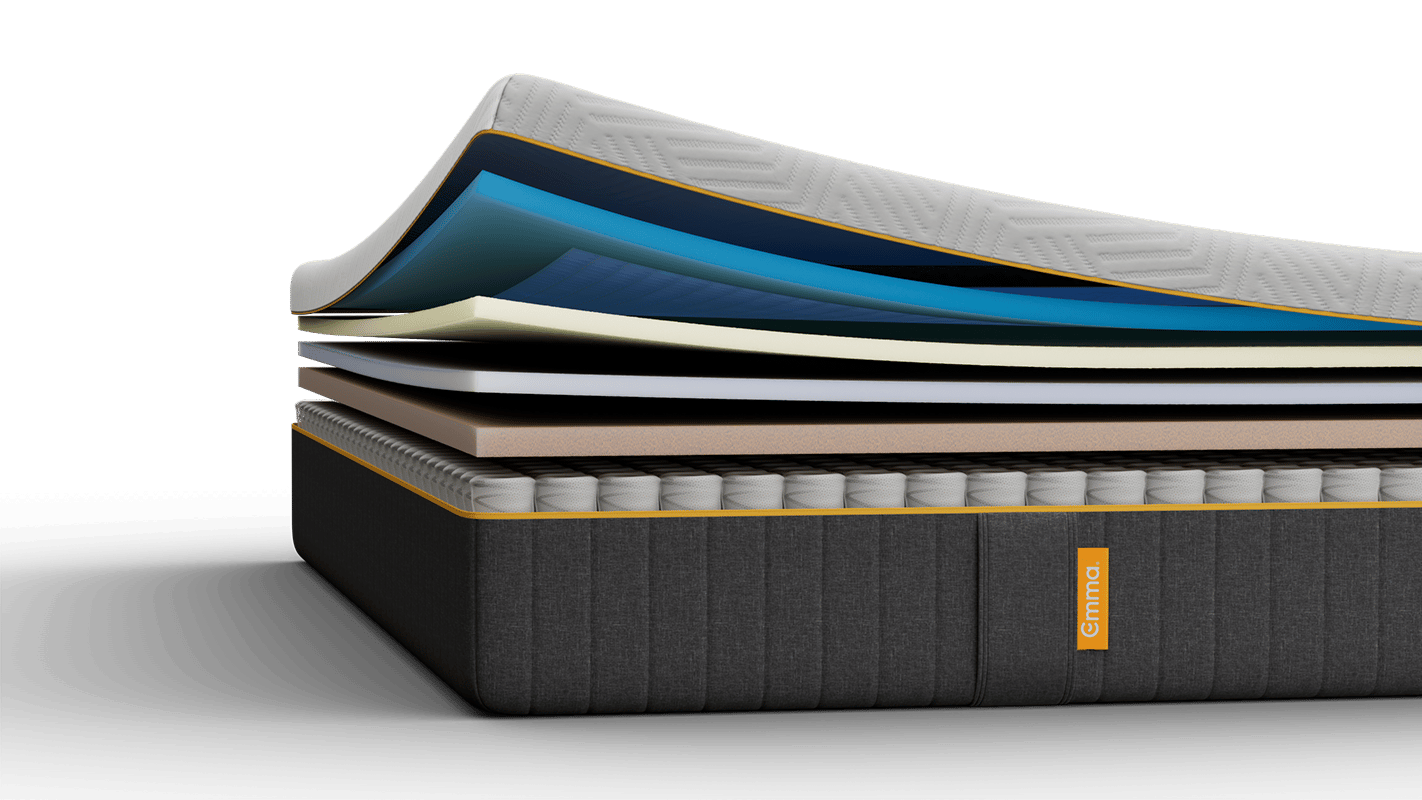 Emma Original Elite Mattress with seven exposed layers.