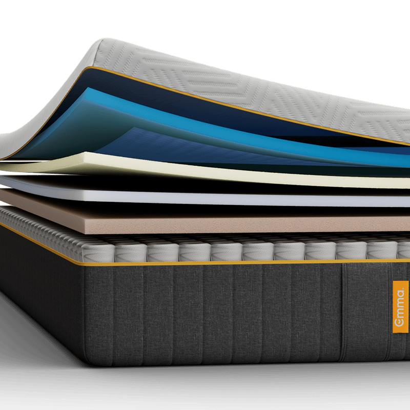 Emma Original Elite Mattress with seven exposed layers.