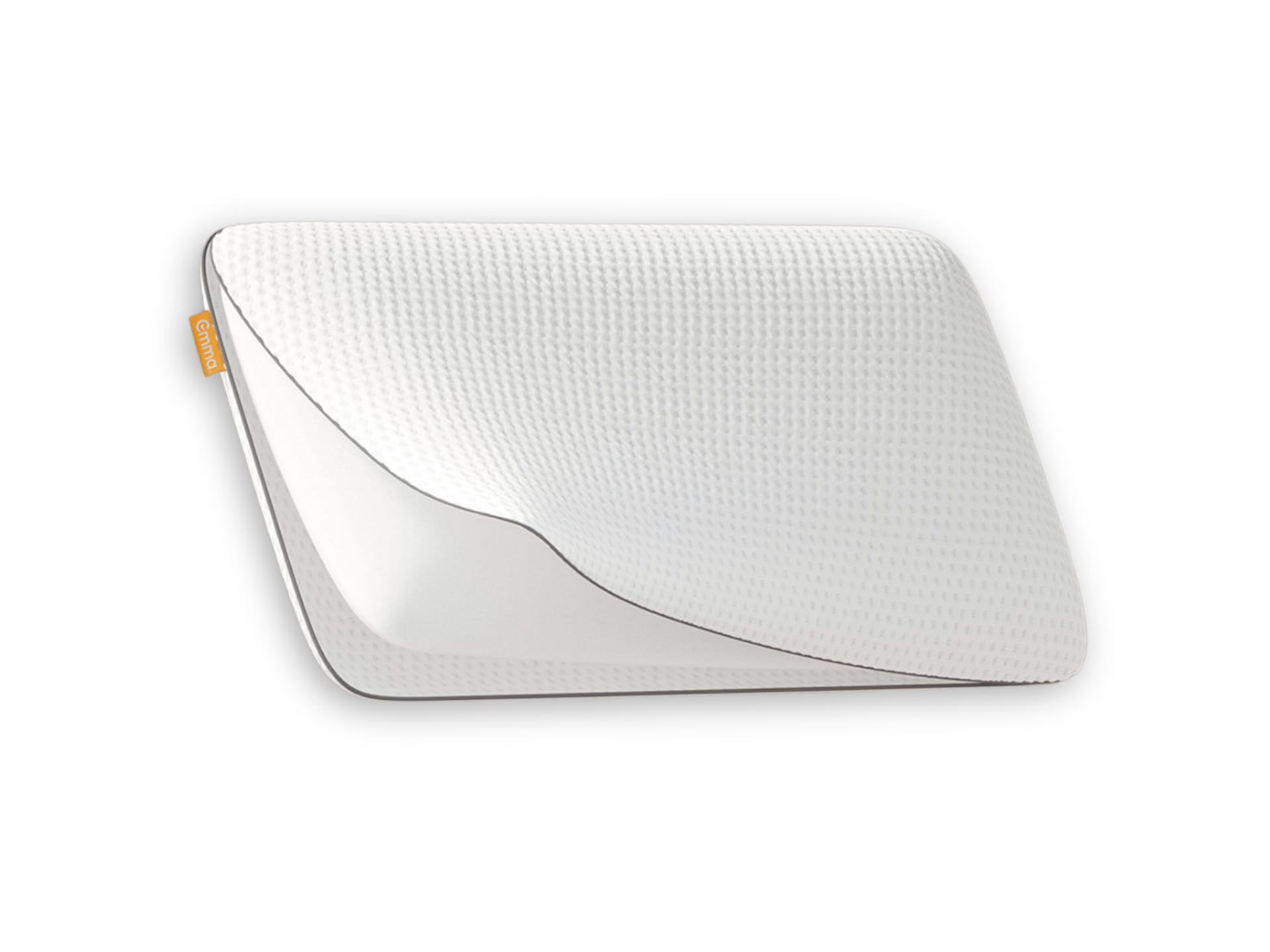 Emma One Stützkissen mit sichtbaren Schichten.