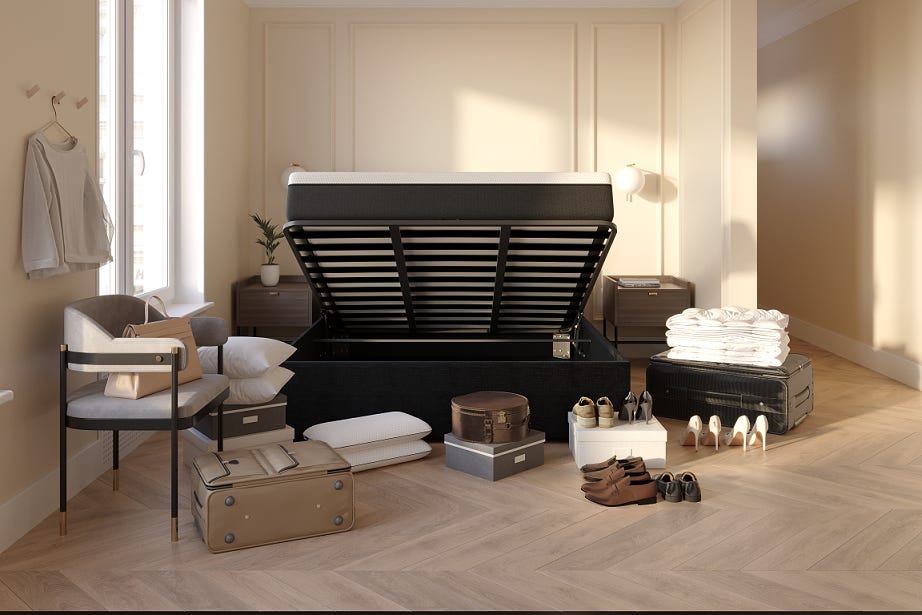 Emma Ottoman Bed - extra storage space.