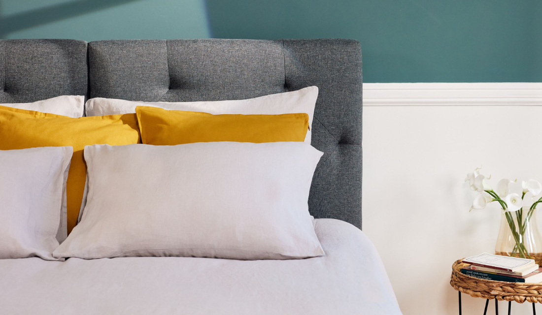 Yellow pillows front close