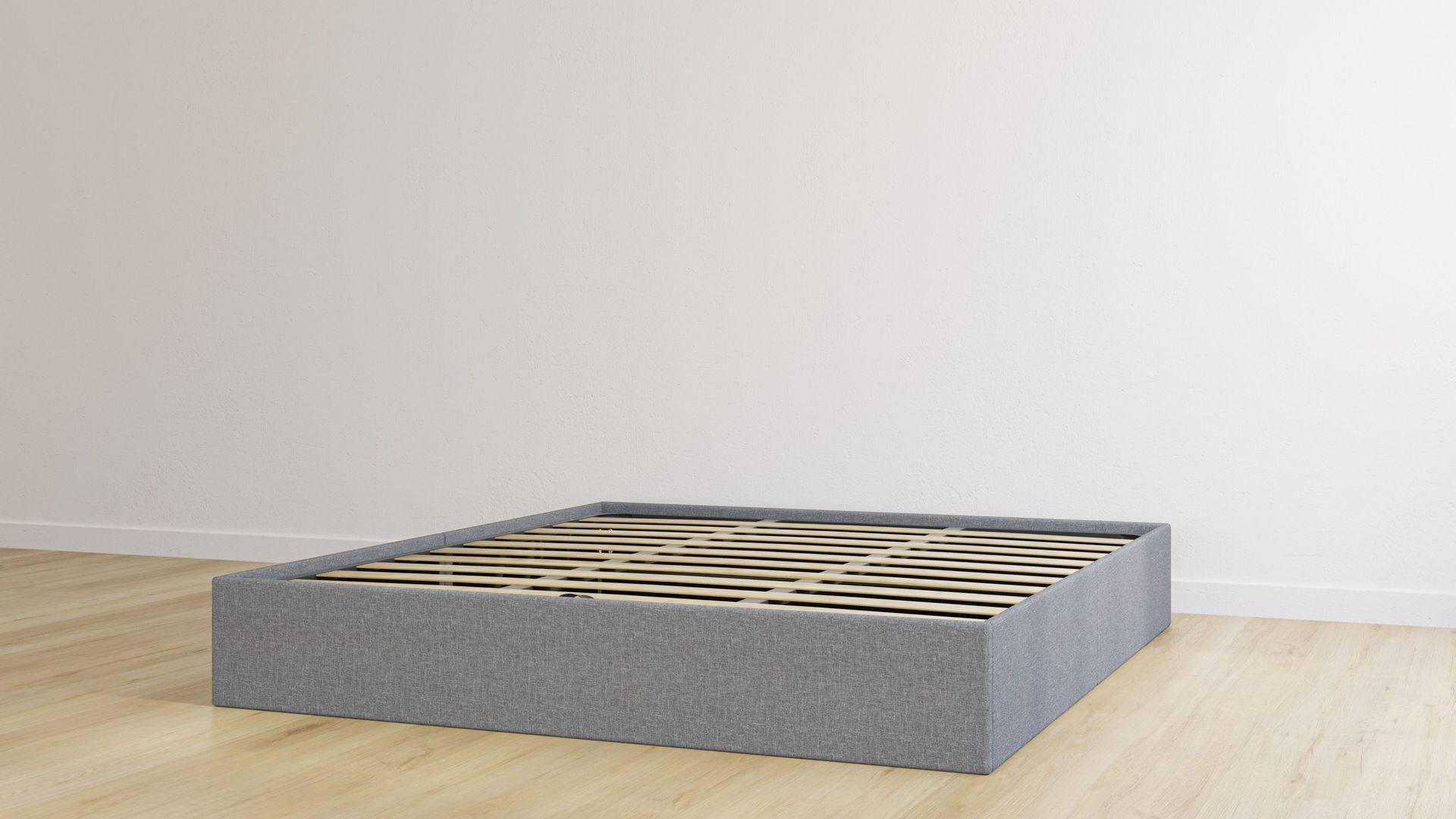 Letto contenitore matrimoniale grigio scuro senza testiera