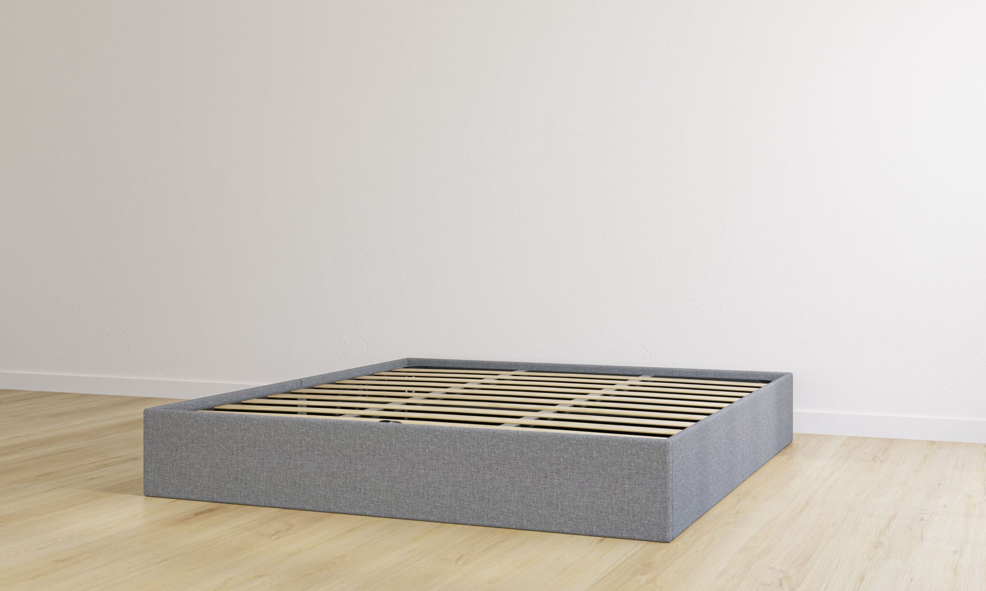 Letto contenitore matrimoniale grigio scuro senza testiera