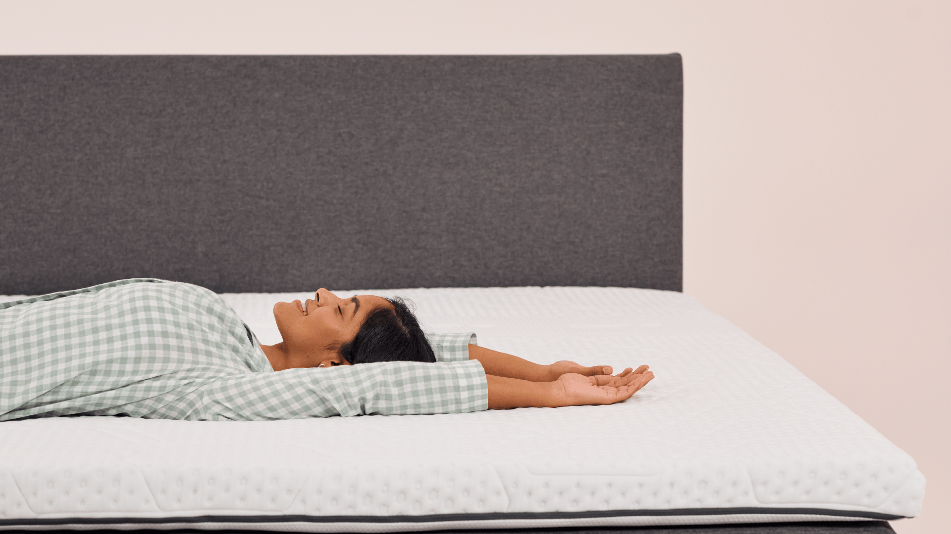 lady laying on topper dd