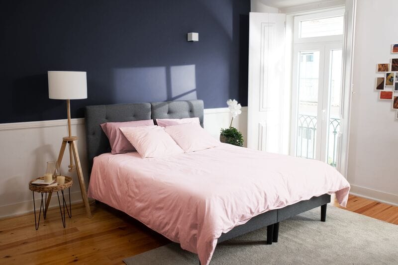 parure de lit en microfibre rose