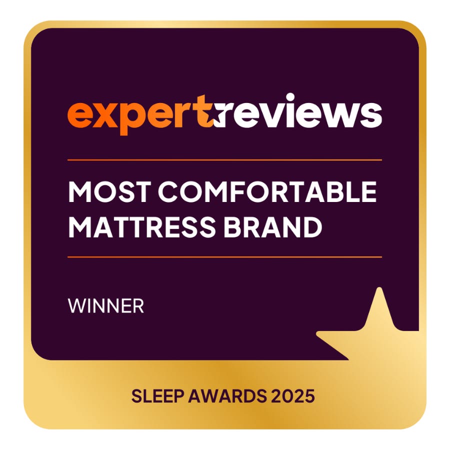 Expert Reviews Awards - Most comfortable mattress brand - Sleep award 2025