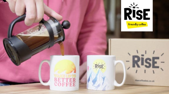 Emma and Rise Coffee partnership
