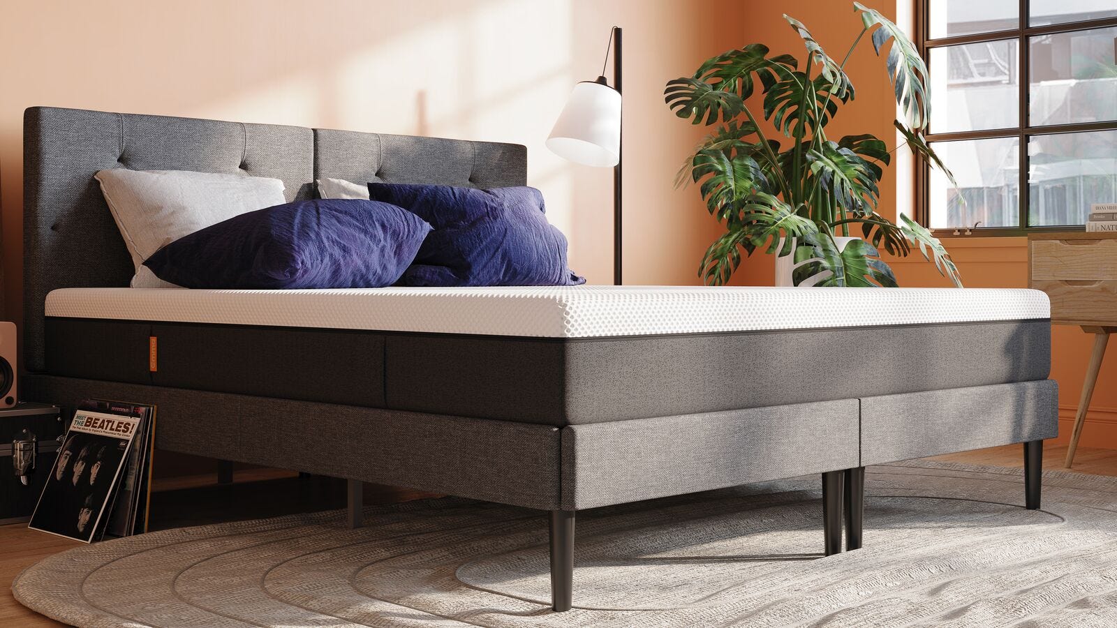 Mood picture box bed mattress orange