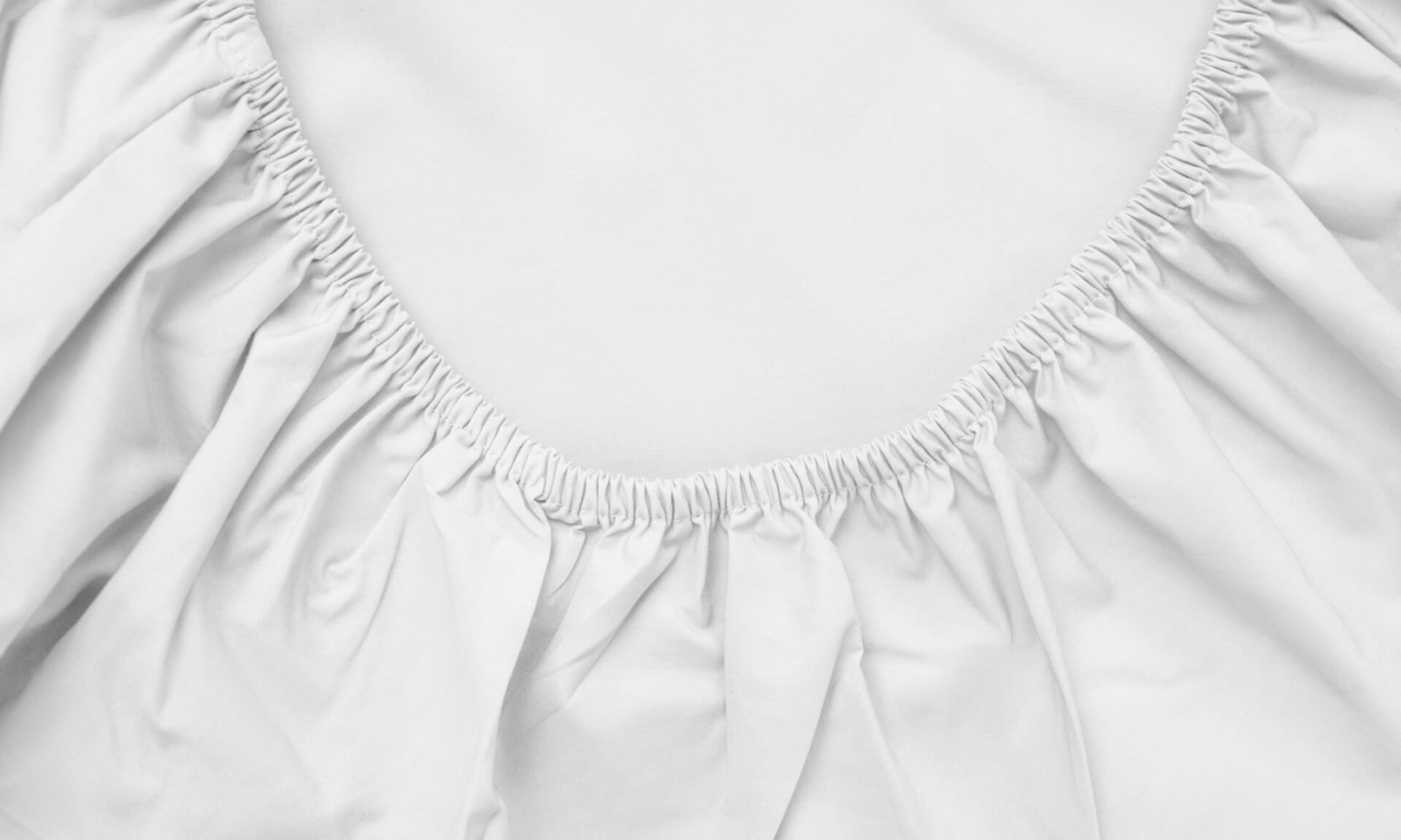 lenzuolo sotto in cotone percalle bianco con elastici