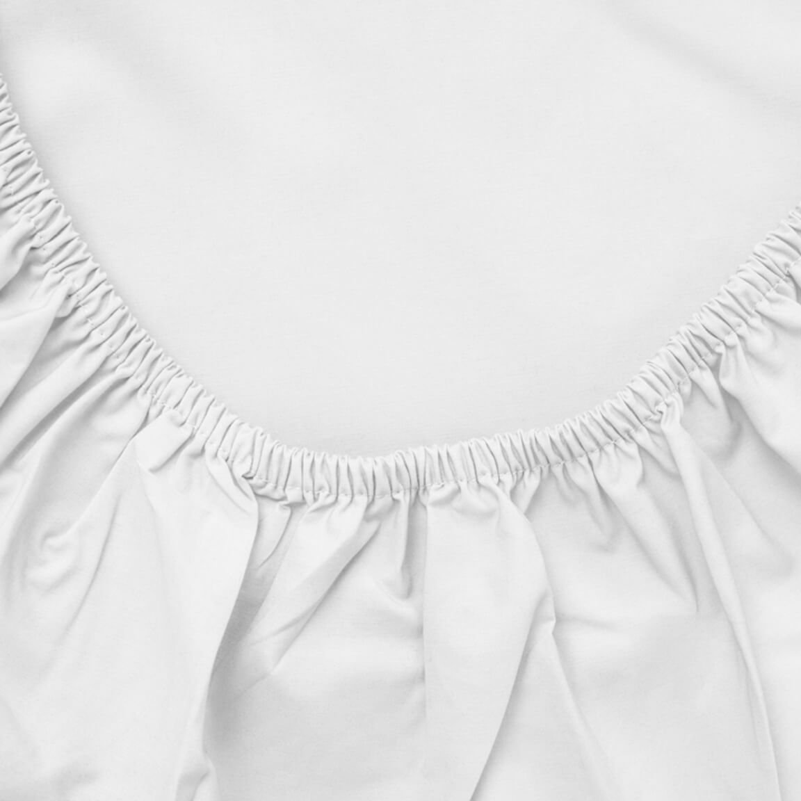 lenzuolo sotto in cotone percalle bianco con elastici