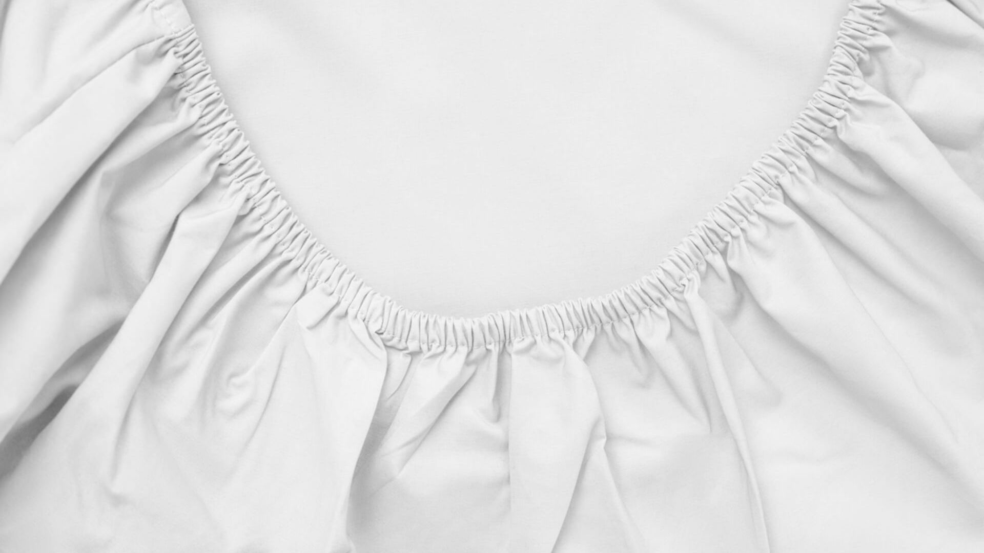 lenzuolo sotto in cotone percalle bianco con elastici