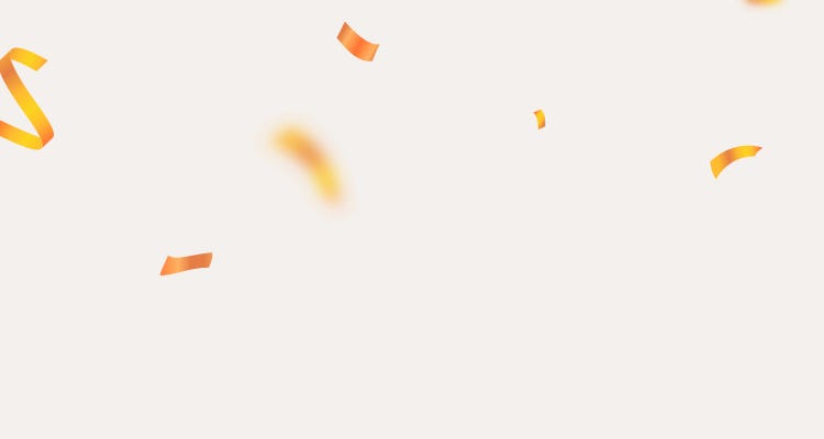 Confetti falling on a clear background.