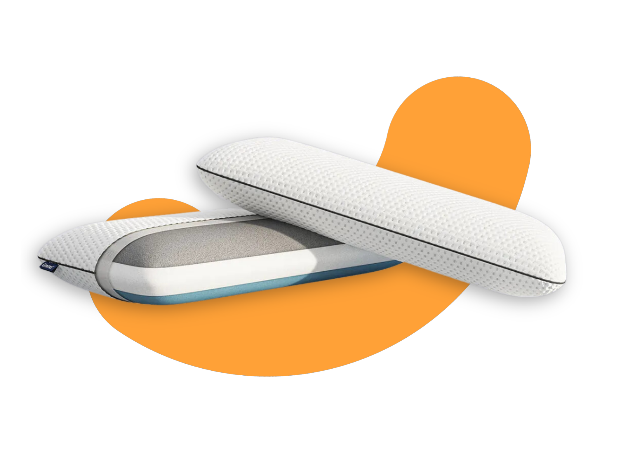 2er-Pack: Emma Premium Stützkissen mit sichtbaren Schichten.