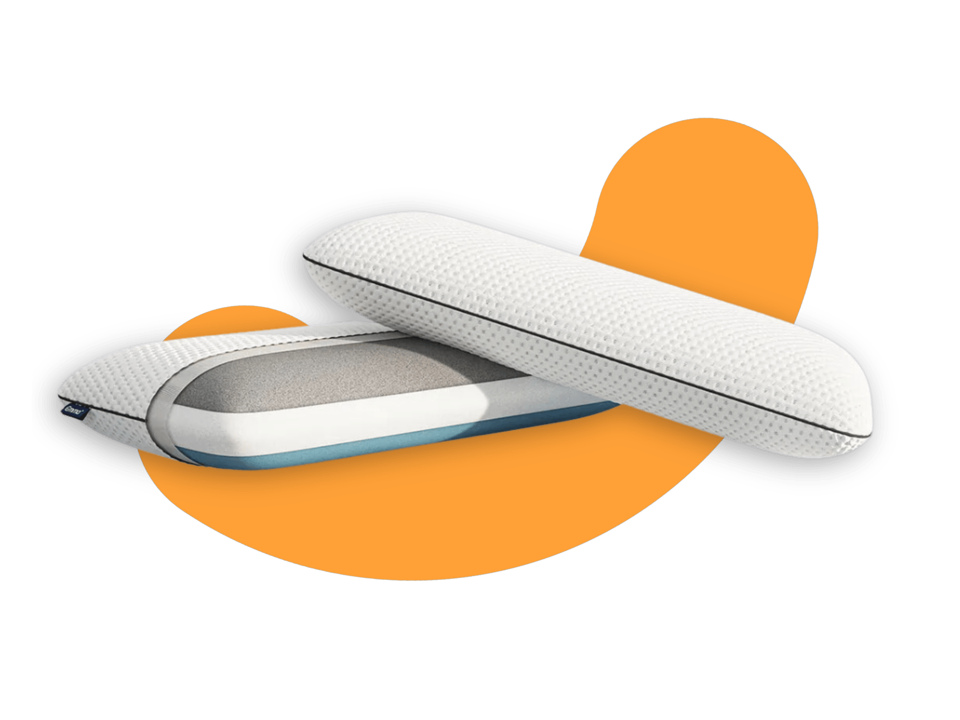 2er-Pack: Emma Premium Stützkissen mit sichtbaren Schichten.