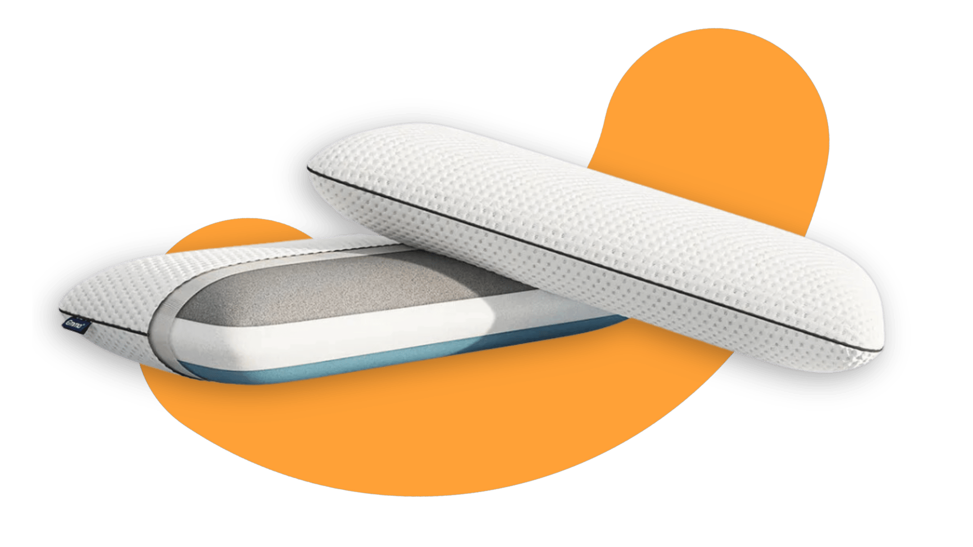 2er-Pack: Emma Premium Stützkissen mit sichtbaren Schichten.