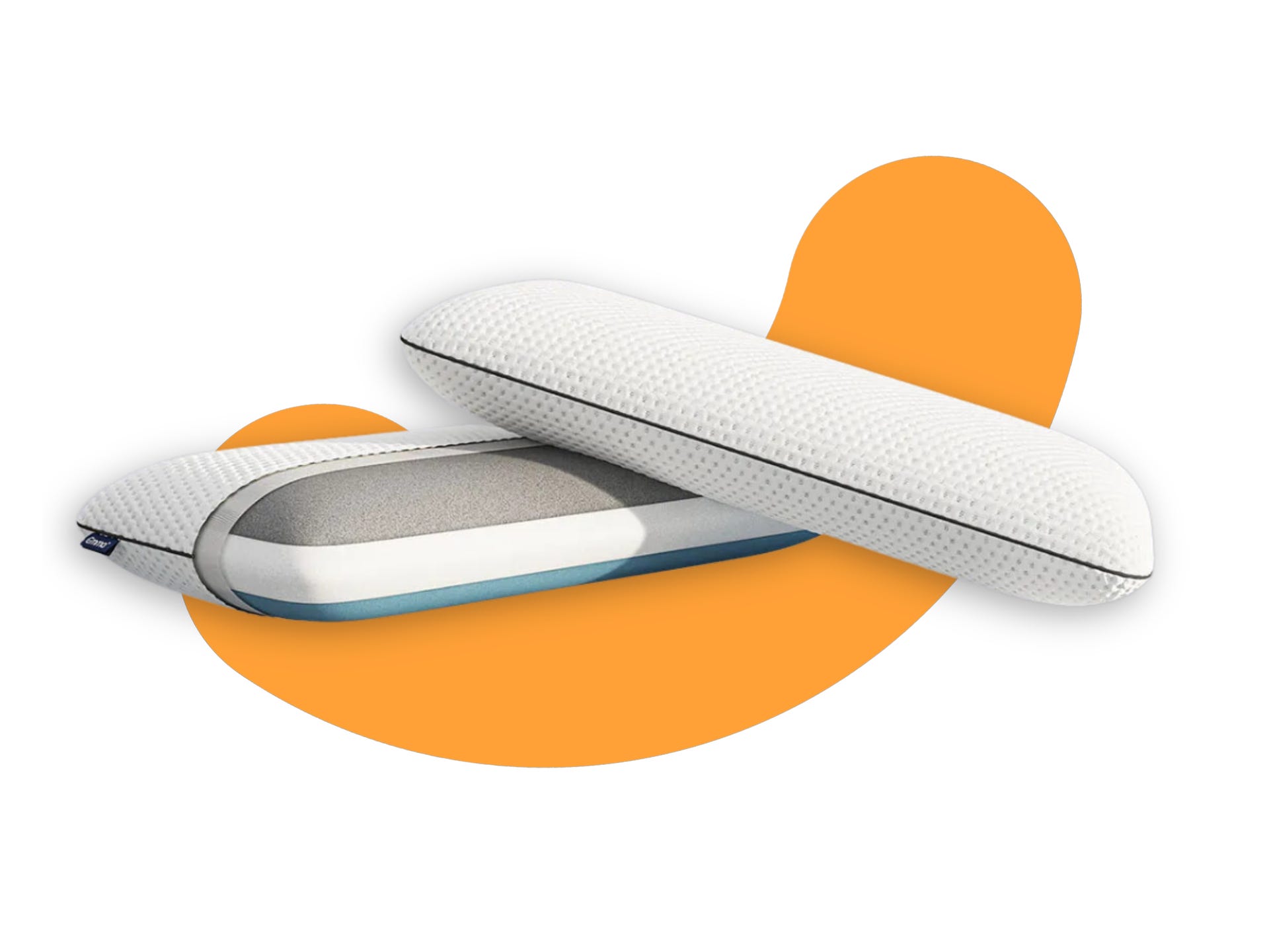 2er-Pack: Emma Premium Stützkissen mit sichtbaren Schichten.