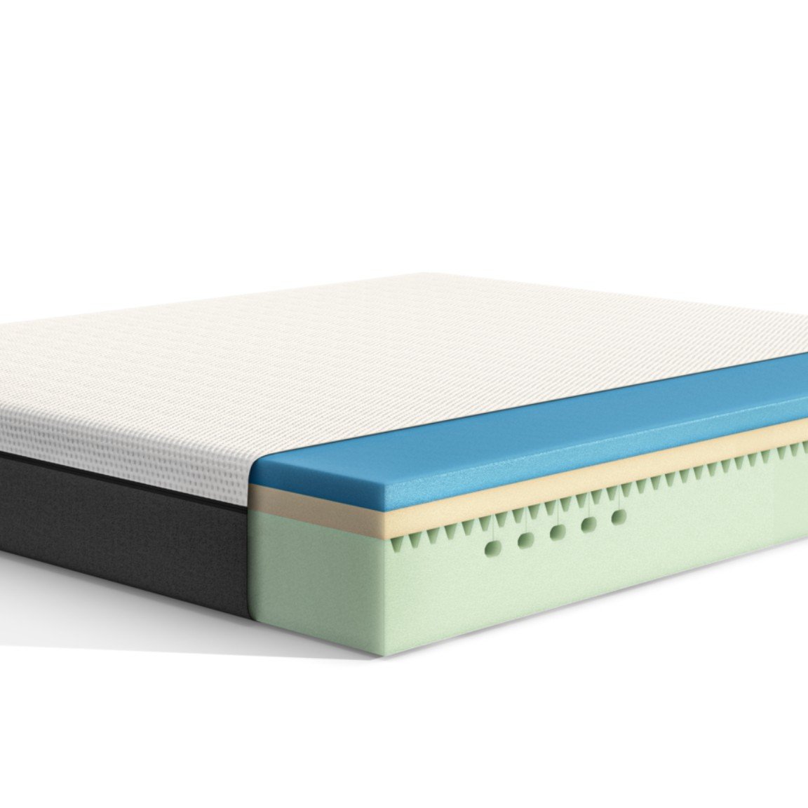 dettaglio strati interni materasso matrimoniale in memory foam emma original