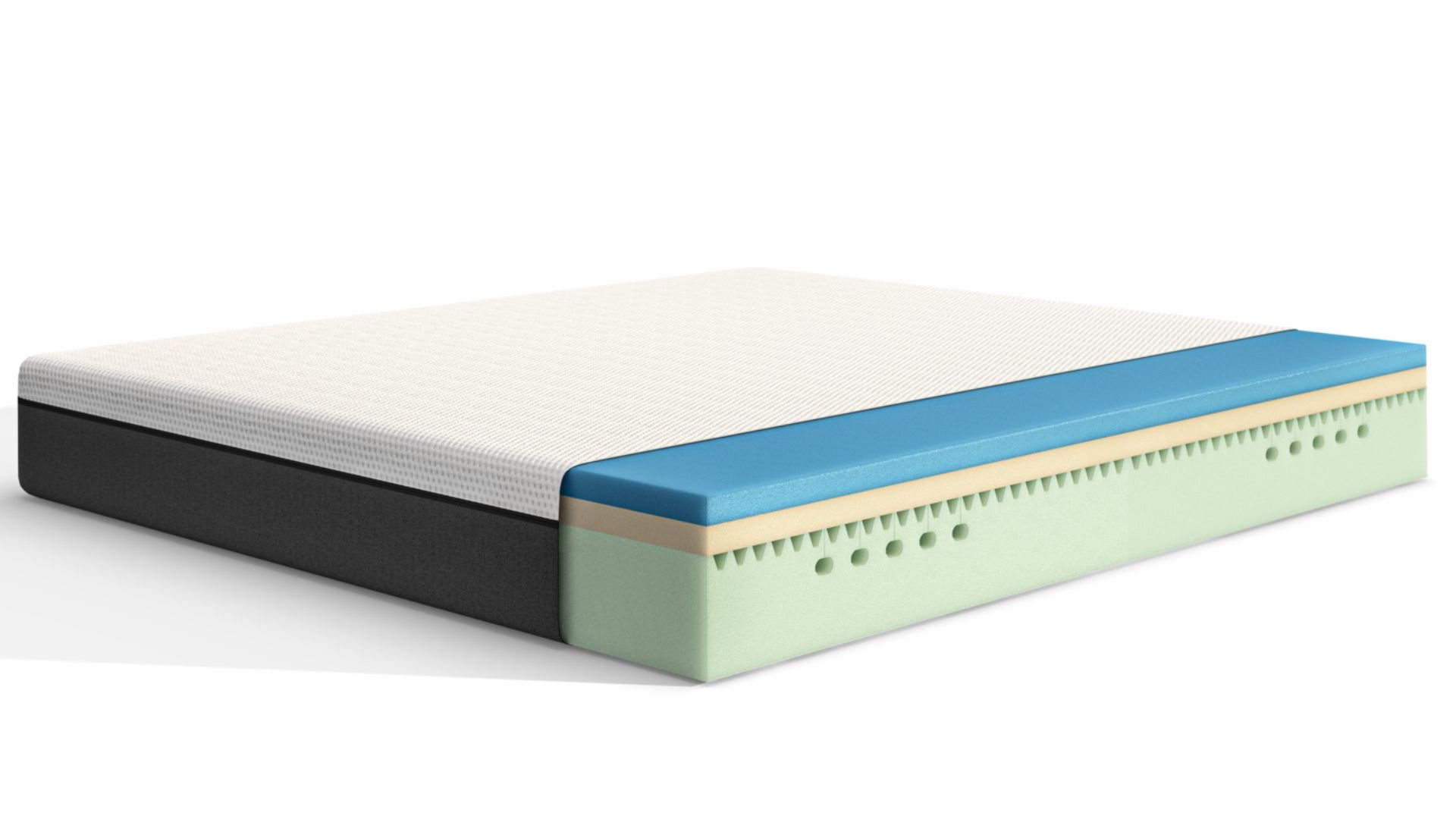 dettaglio strati interni materasso matrimoniale in memory foam emma original