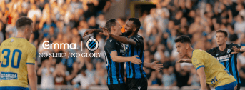 Banner van het partnerschap tussen Emma en Club Brugge