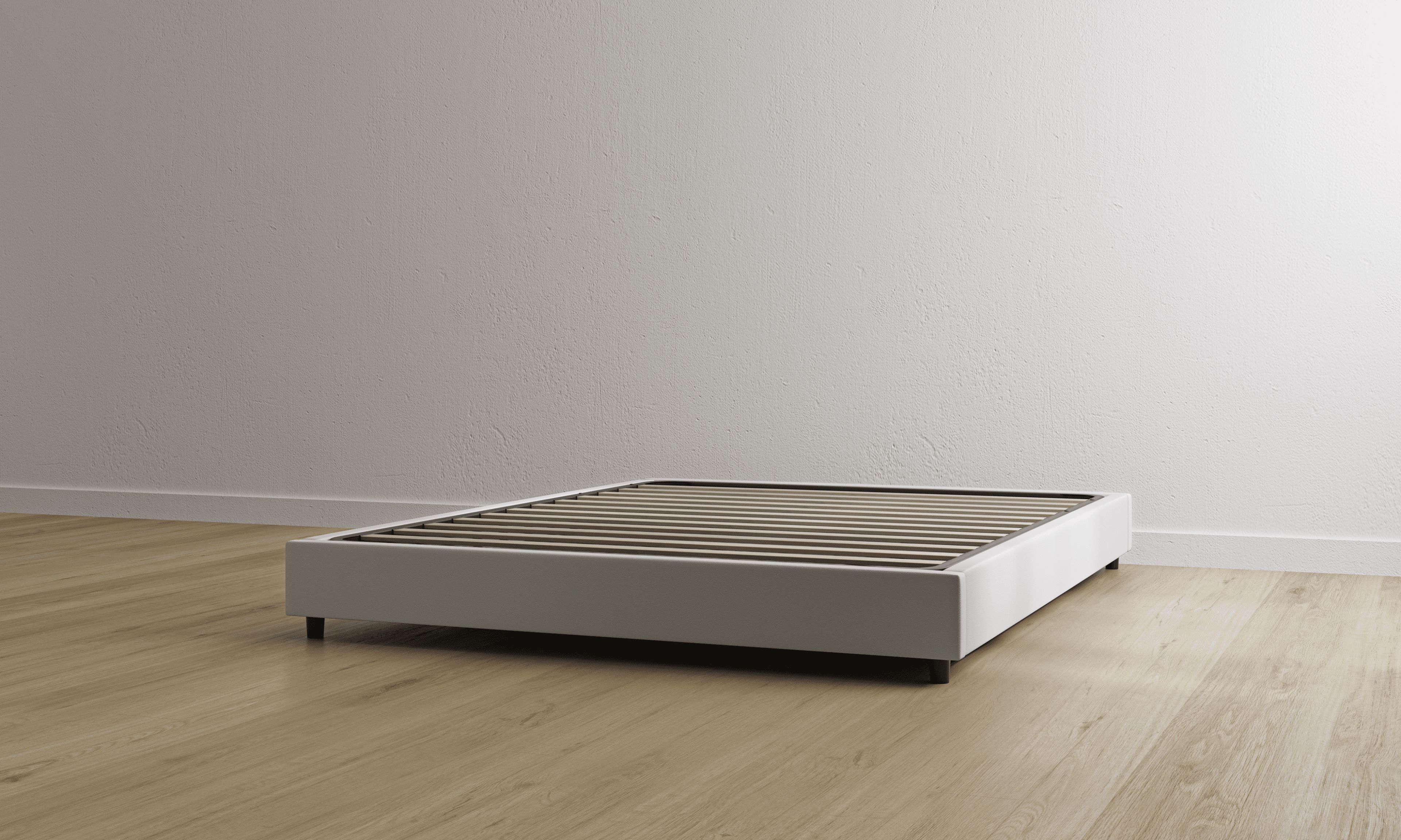 Letto contenitore bianco senza testiera