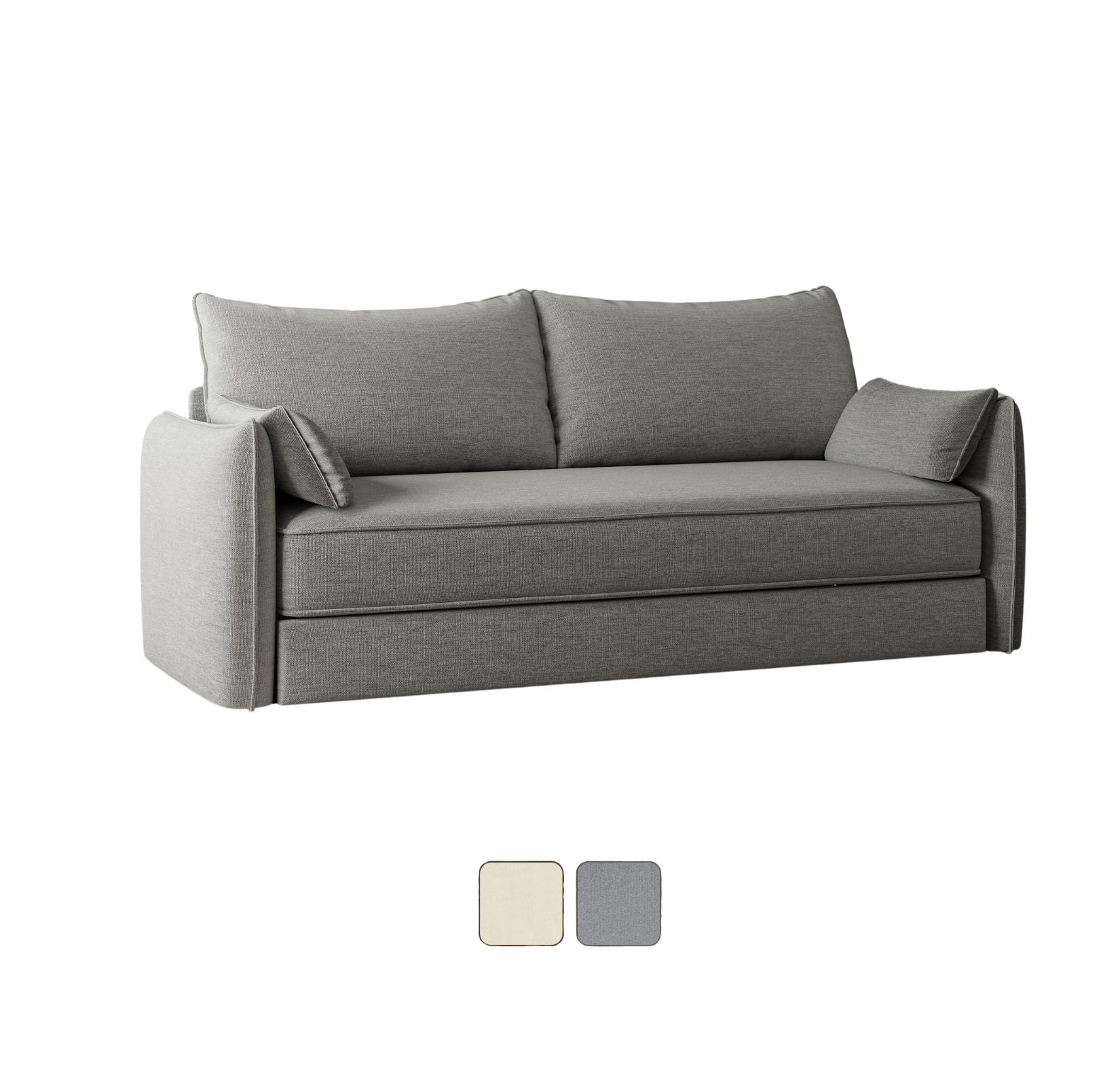 Emma Premium Schlafsofa V2 in grau.