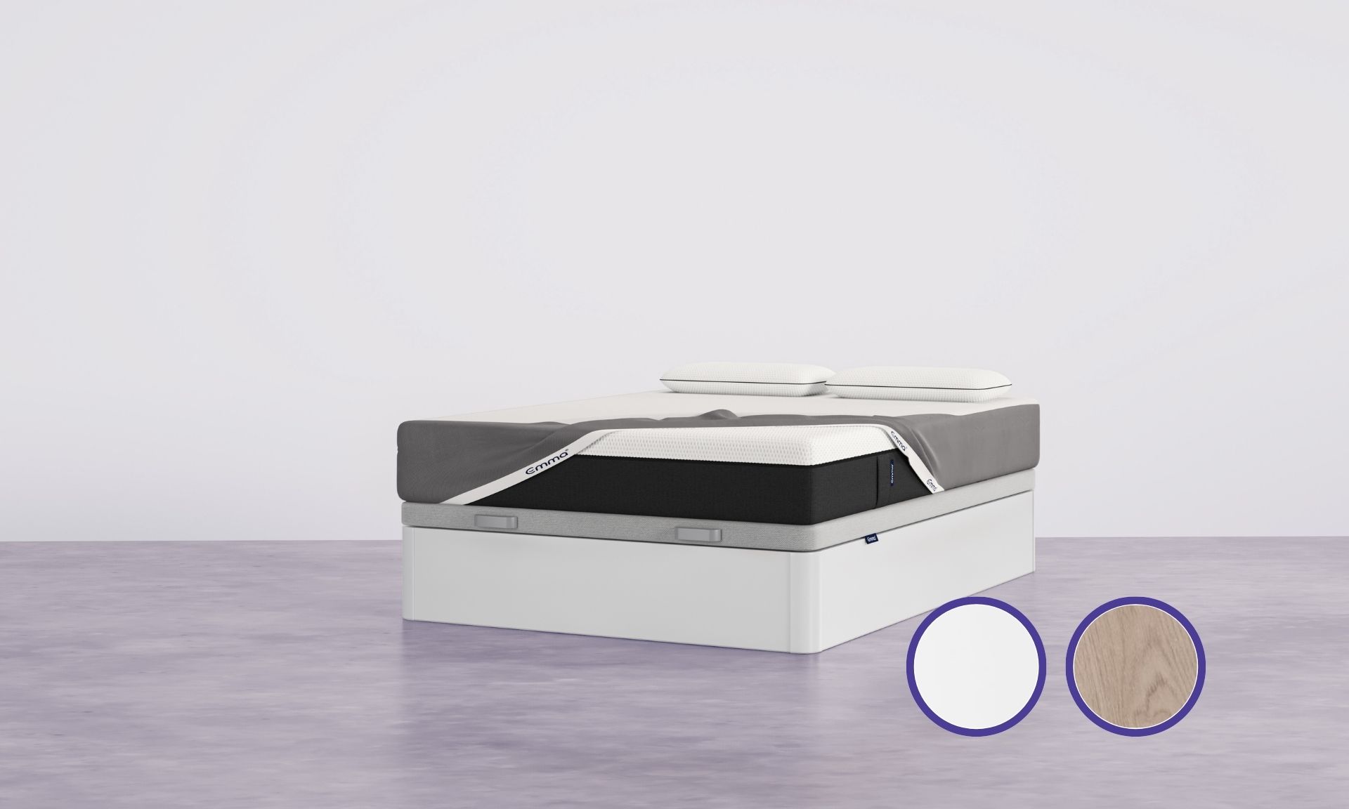 pack canape premium blanco con almohadas y protector