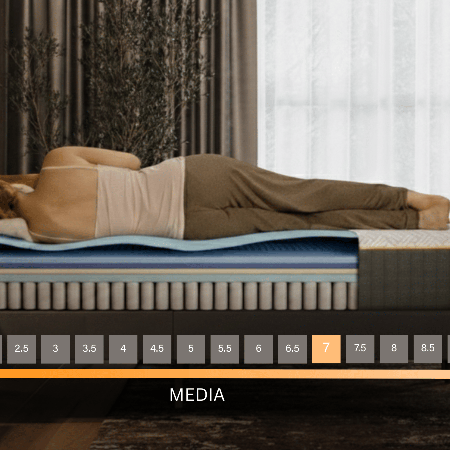Colchón Emma Zero Gravity con firmeza media suave diseñada para brindar alivio de presión y máxima adaptabilidad corporal.
