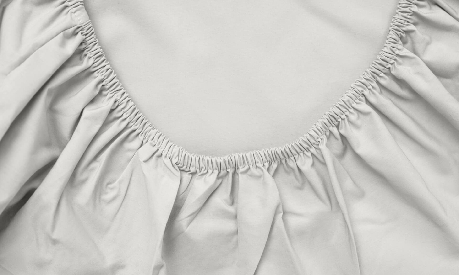 lenzuolo sotto in cotone percalle grigio con elastici 