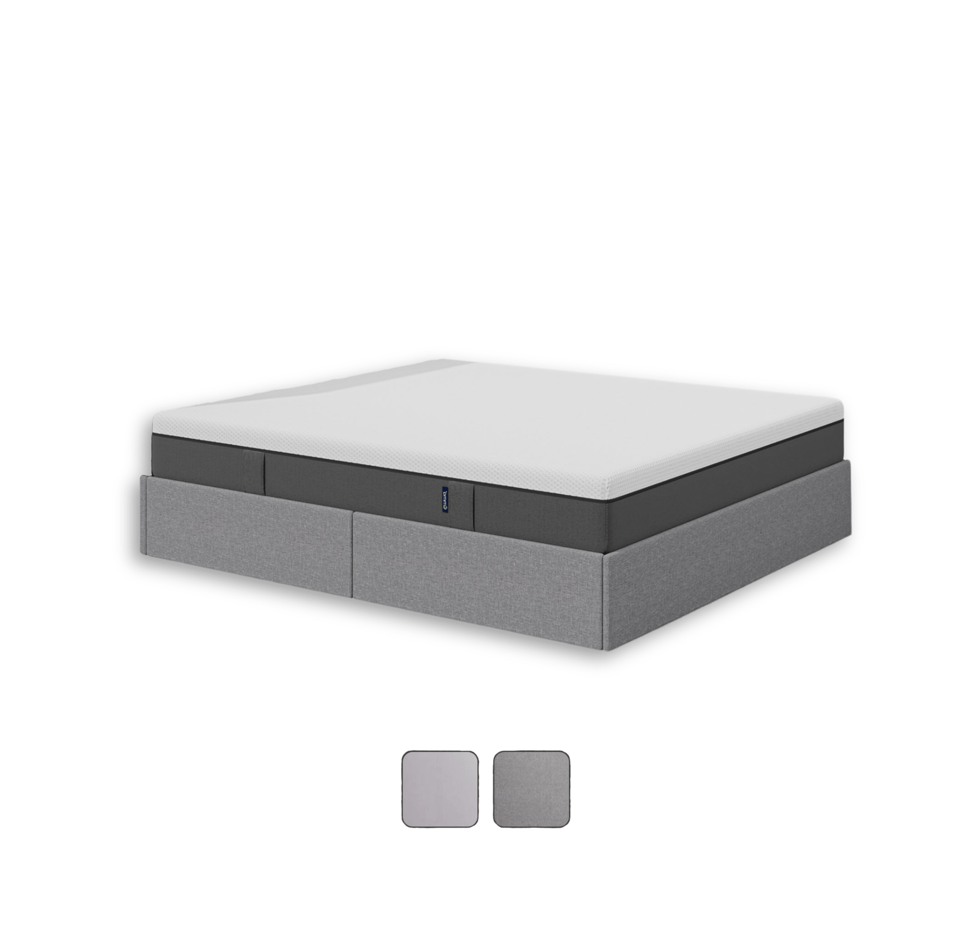 Emma Premium Stauraumbett ohne Kopfteil.