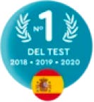 N°1 de la prueba en 2018, 2019 y 2020 en España