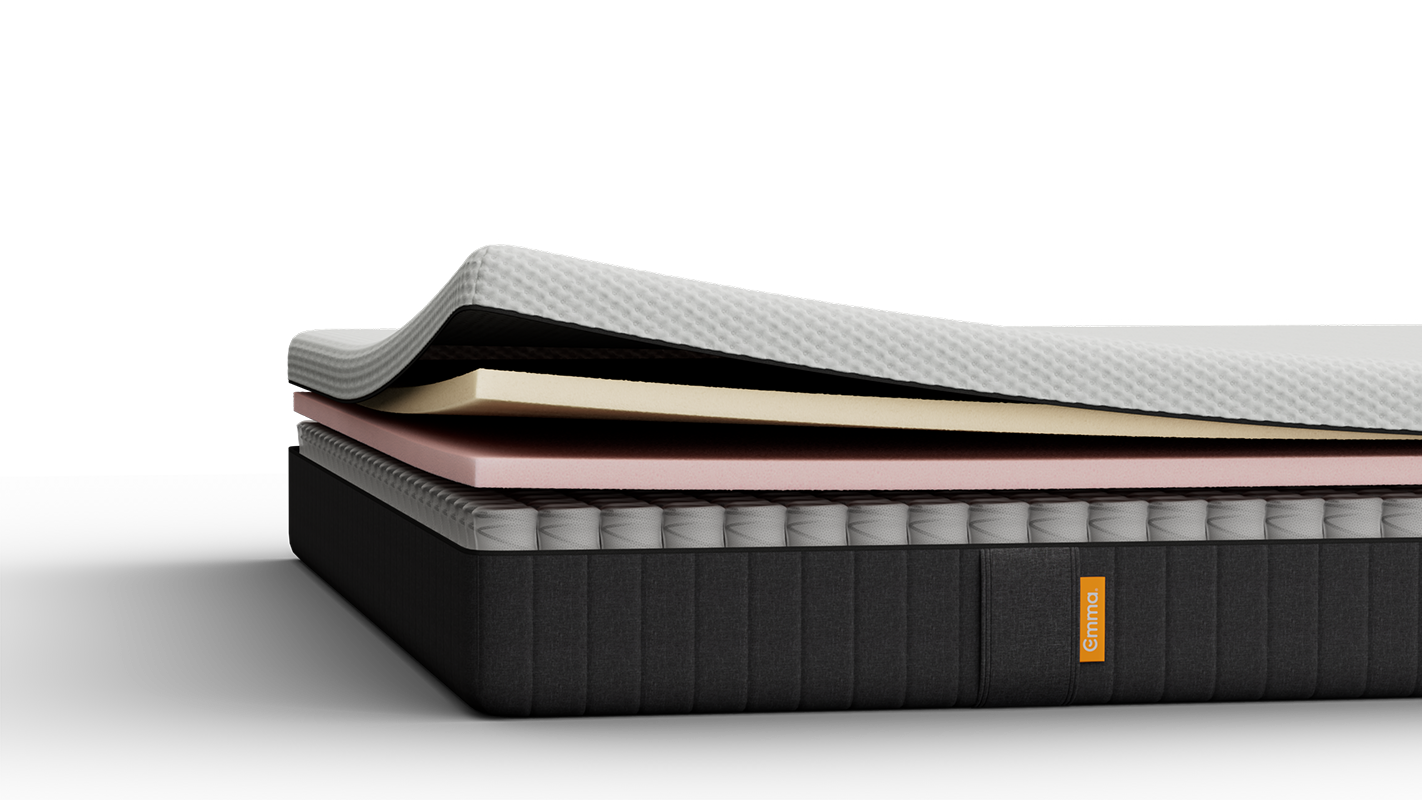 Emma Original Lite Mattress with four exposed layers.